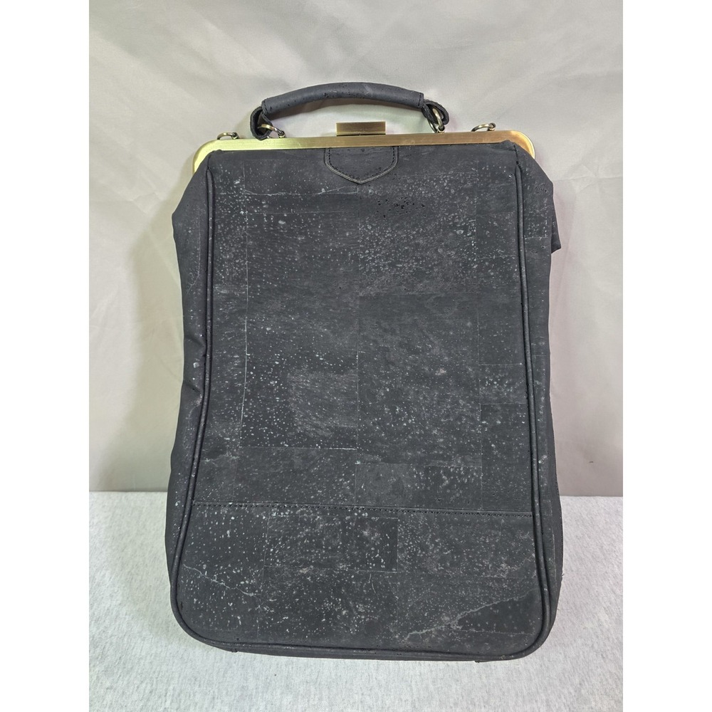 (Vegan) Laflore Paris Bobobark Black Premium Cork Backpack‎ Laptop Cross Bag